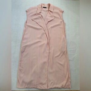 Vassa&Co long duster vest light orange Size US 8